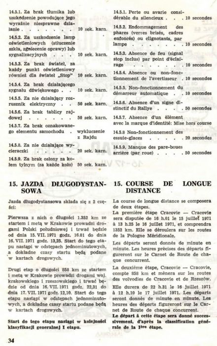 Rajd Polski - 1971r.